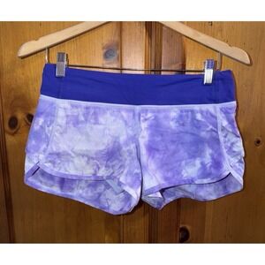 Lululemon Speed Up Shorts Women's 4 Lined 2.5" Inseam Running Yoga Purple Gym
